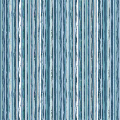 Makower Foxwood Stripe Blue 019-B
