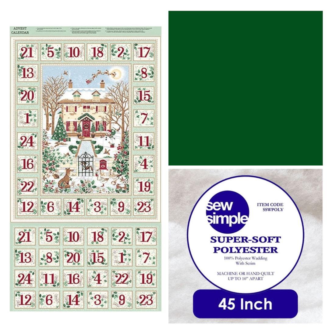Makower Green Country Christmas Advent Panel Bundle