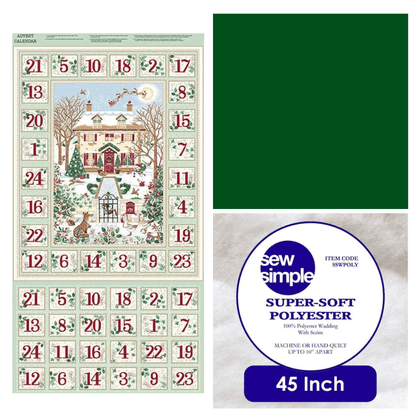 Makower Green Country Christmas Advent Panel Bundle