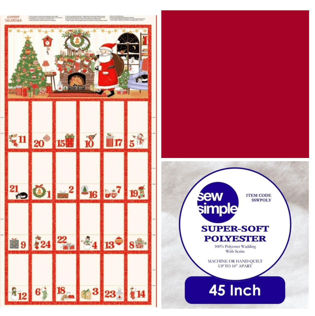Makower Jolly Saint Nick Advent Panel Bundle