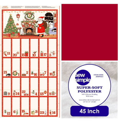 Makower Jolly Saint Nick Advent Panel Bundle