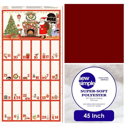 Makower Jolly Saint Nick Advent Panel Bundle