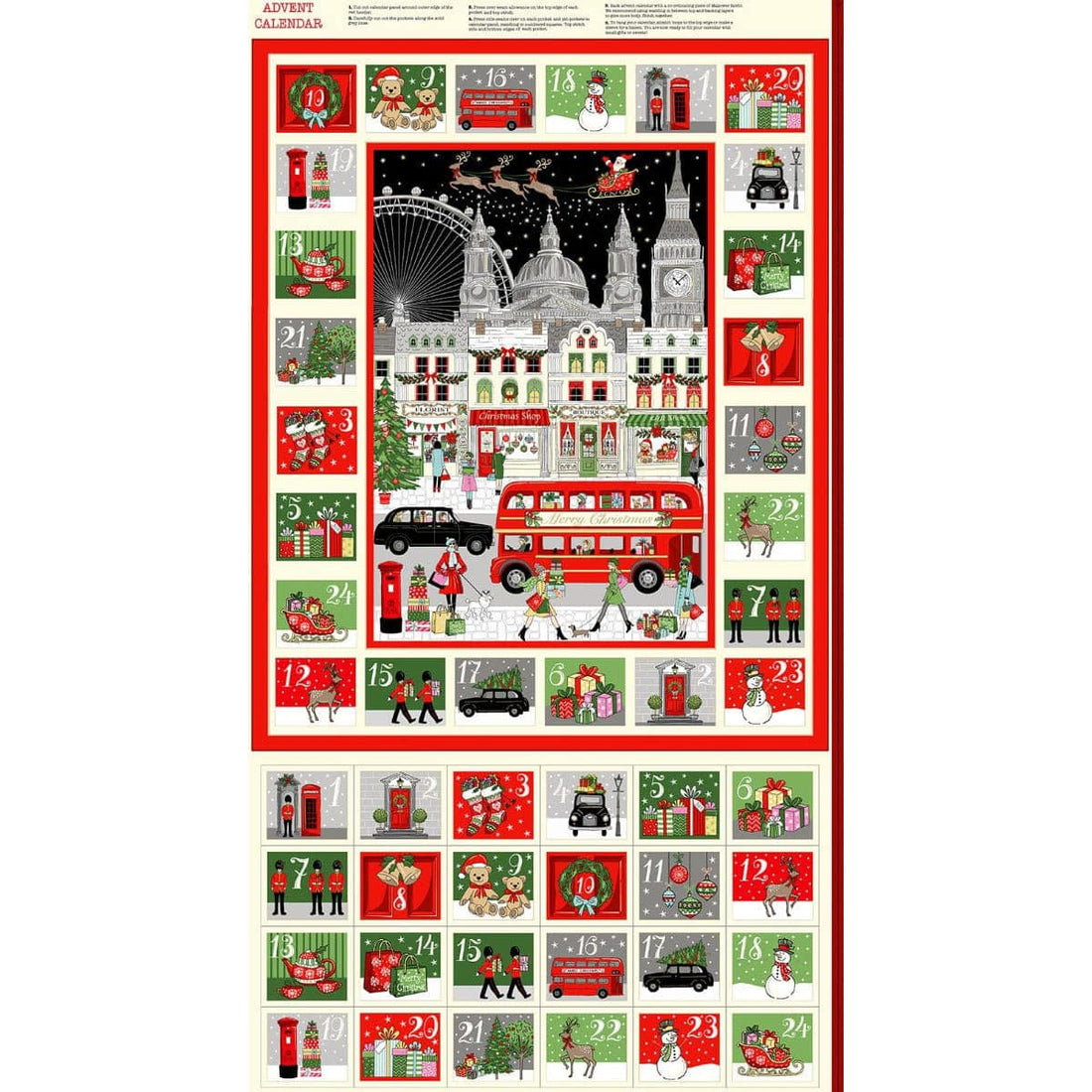 Makower London Advent Calendar Panel Bundle