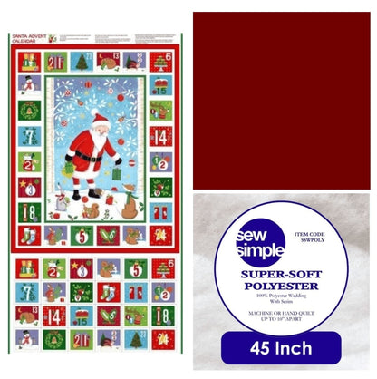 Makower Merry Santa Advent Panel Bundle