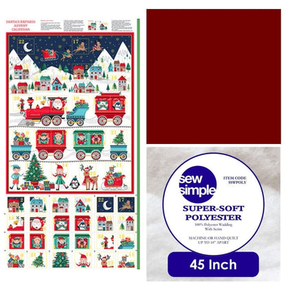 Makower Santa Express Advent Calendar Panel Bundle