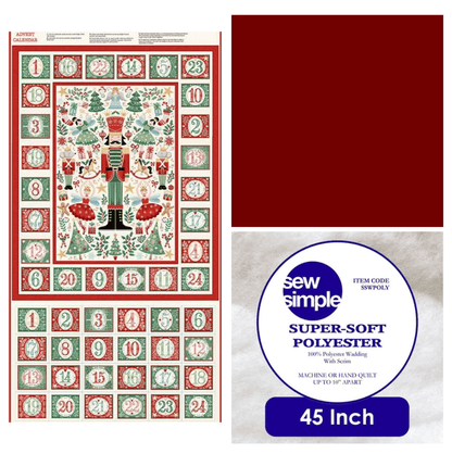 Makower The Nutcracker Cream Advent Panel Bundle