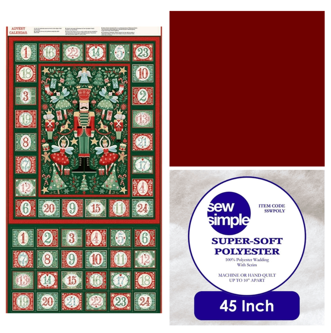 Makower The Nutcracker Green Advent Panel Bundle