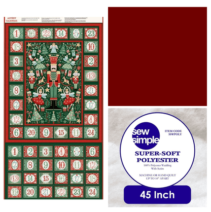 Makower The Nutcracker Green Advent Panel Bundle