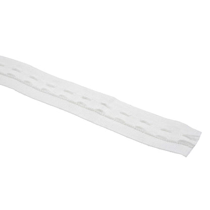 Milward Eyelets & Fastenings Curtain Tape Woven Pocket Tape: White 28mm (1 Inch wide). Price per metre  - The Sewing Studio
