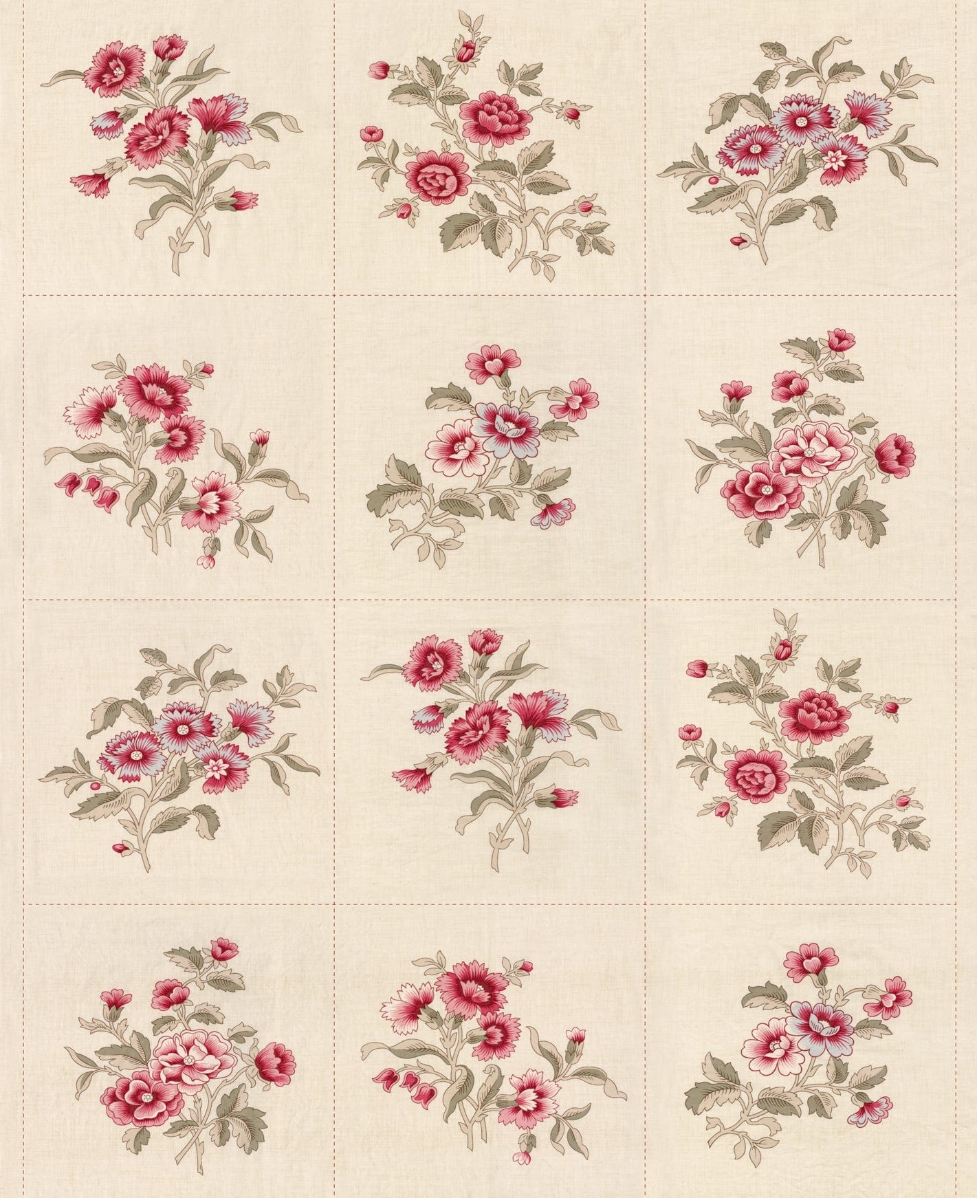 Moda Antoinette Pearl Fabric Panel 13958-11 Ruler Image