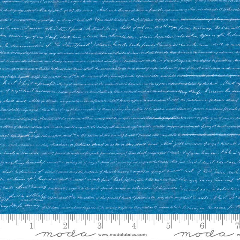 Moda Bluebell Blueprint Cyan 16965-13 Ruler Image