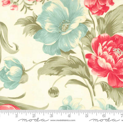 Moda Collections Etchings Bold Blossoms Parchment 44330-11 Ruler Image