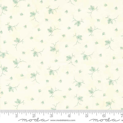 Moda Collections Etchings Brave Butterfly Parchment Aqua 44338-21 Ruler Image