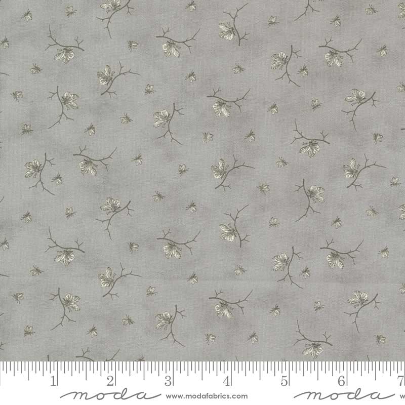 Moda Collections Etchings Brave Butterfly Slate 44338-14 Ruler Image