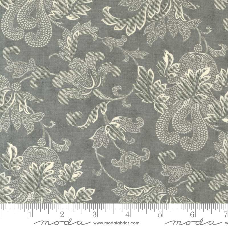 Moda Collections Etchings Friendly Flourish Charcoal 44335-15 Ruler Image