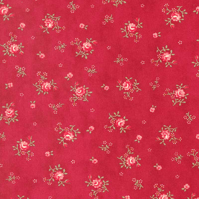 Moda Collections Etchings Peaceful Posies Red 44336-13