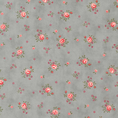 Moda Collections Etchings Peaceful Posies Slate 44336-14