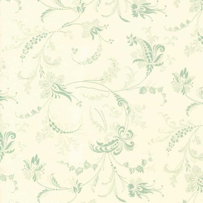 Moda Collections Etchings Serene Scroll Parchment Aqua 44333-21 Main Image