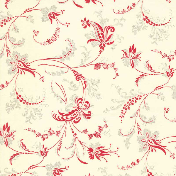Moda Collections Etchings Serene Scroll Parchment Red 44333-22 Main Image