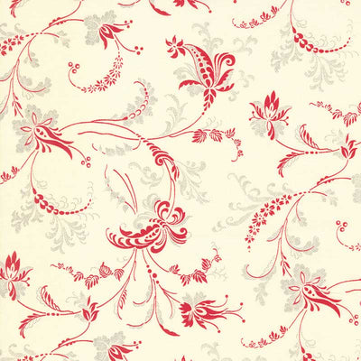 Moda Collections Etchings Serene Scroll Parchment Red 44333-22