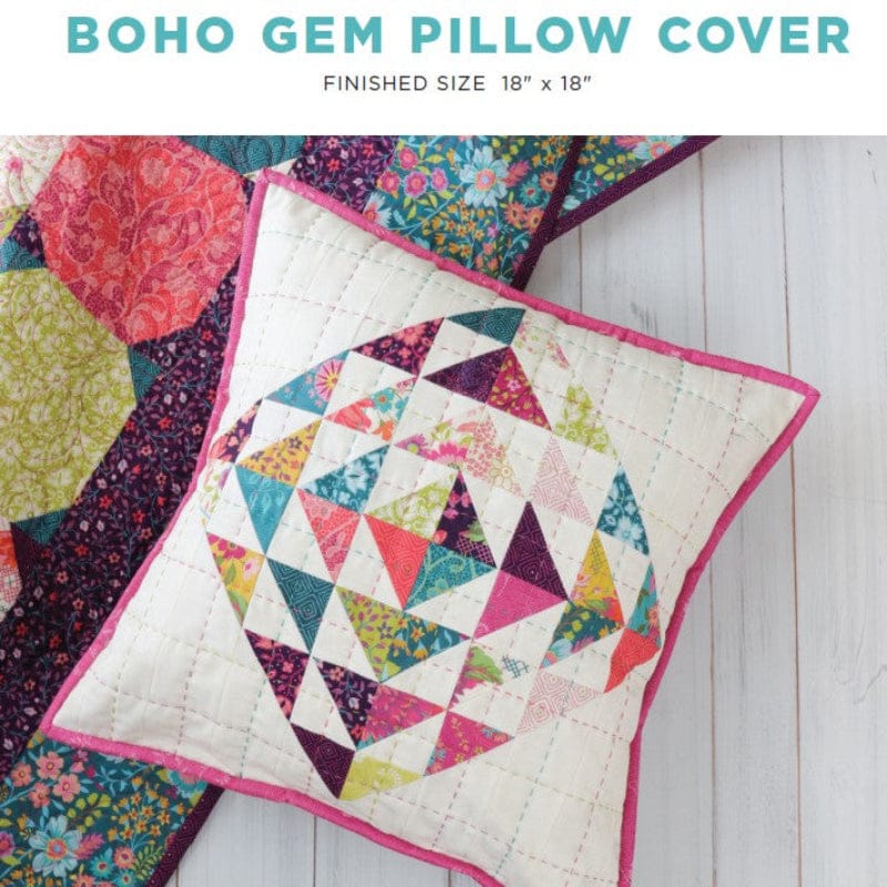 Moda Download Free Pattern: Boho Gem Pillow Cover  - The Sewing Studio
