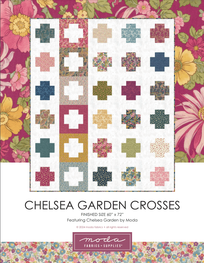 Moda Download Free Pattern: Chelsea Garden Crosses  - The Sewing Studio