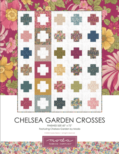 Moda Download Free Pattern: Chelsea Garden Crosses  - The Sewing Studio