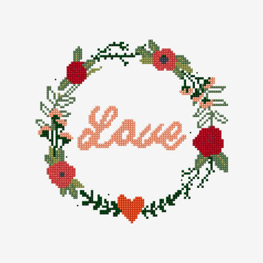 Moda Download Free Pattern: Modern Love (Cross Stitch)  - The Sewing Studio for sale UK - The Sewing Studio