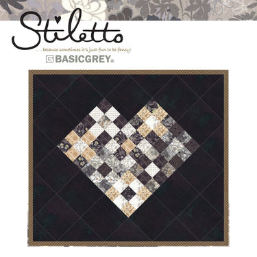 Moda Download Free Pattern: Stiletto Nine Patch Heart Mini Quilt  - The Sewing Studio for sale UK - The Sewing Studio