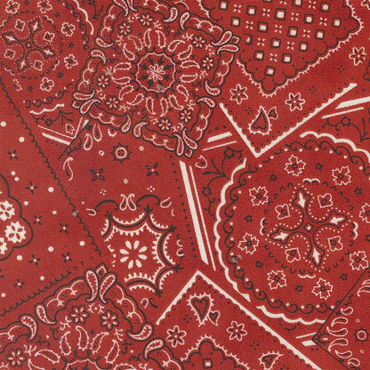 Red Large Print Moda Fabric Moda Saddle Ranch Fabric in Barn 33794-20 - The Sewing Studio