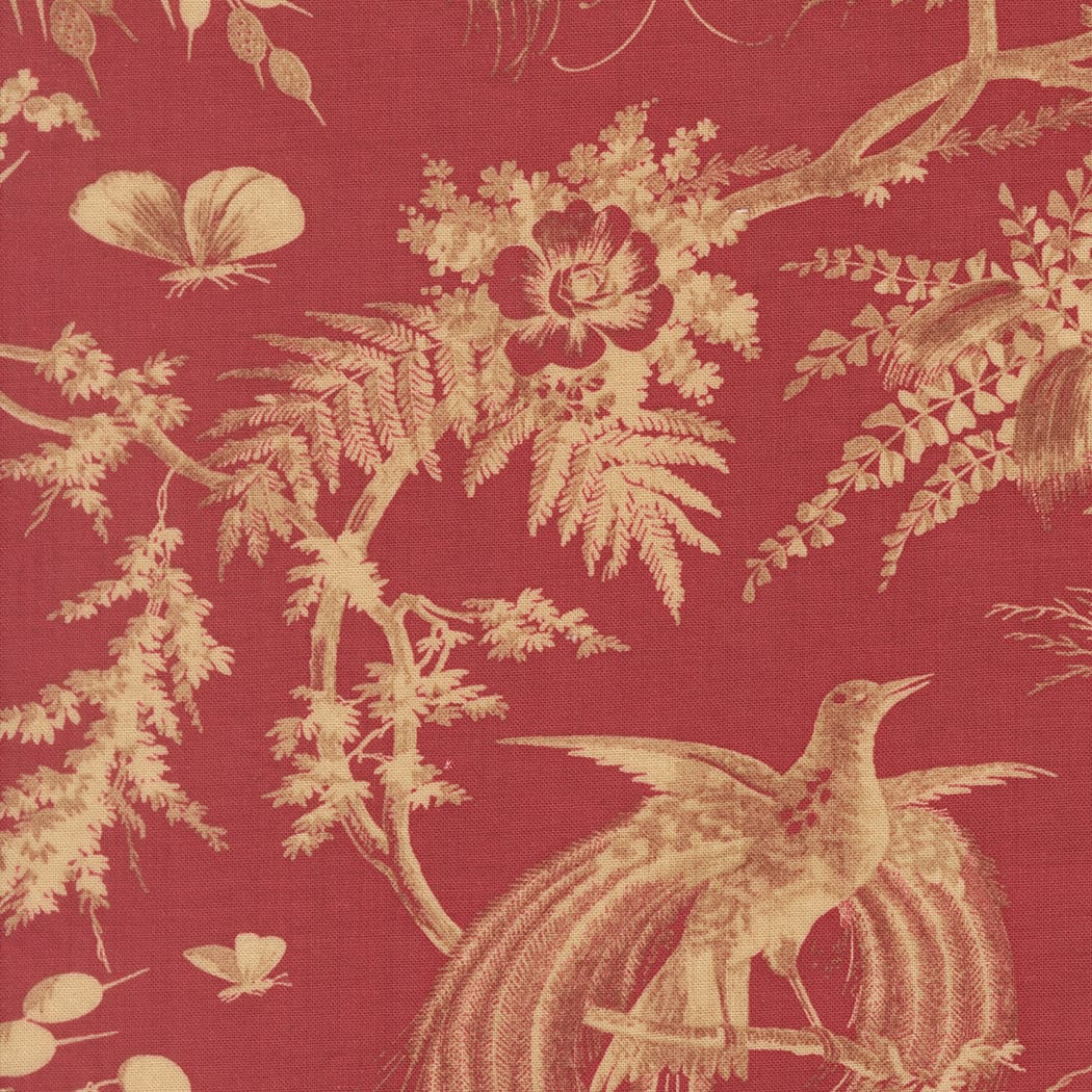 Red Floral Moda Fabric Moda Le Jardin Rouge - The Sewing Studio