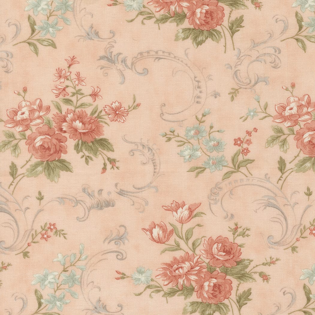 Pink Floral Moda Fabric Moda Dearly Beloved in Blissful Wish Florals Blush - The Sewing Studio