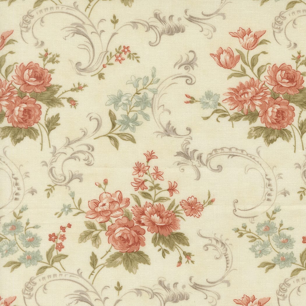 Multi-coloured Floral Moda Fabric Moda Dearly Beloved in Blissful Wish Florals Lace - The Sewing Studio