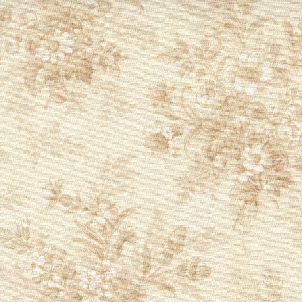 Creams and Naturals Floral Moda Fabric Moda Breathtaking Blues - The Sewing Studio