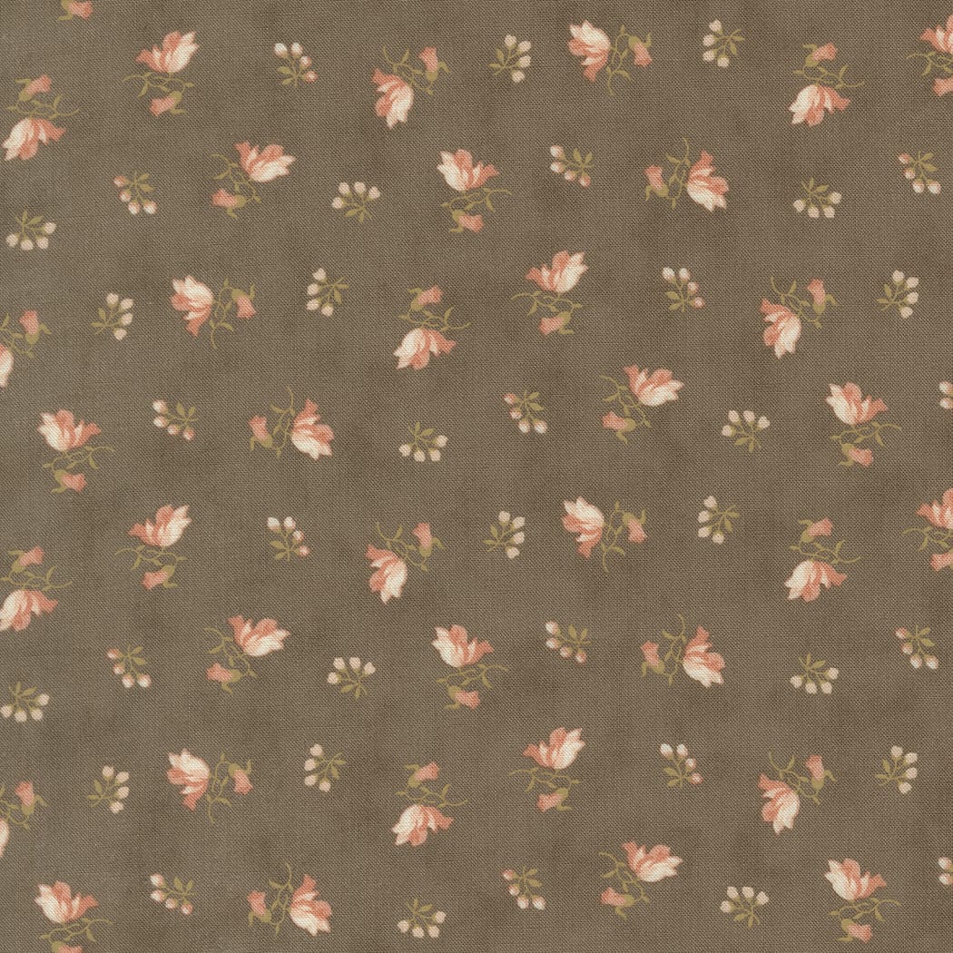 Grey Floral Moda Fabric Moda Dearly Beloved in Buddies Blooms Dovetail - The Sewing Studio