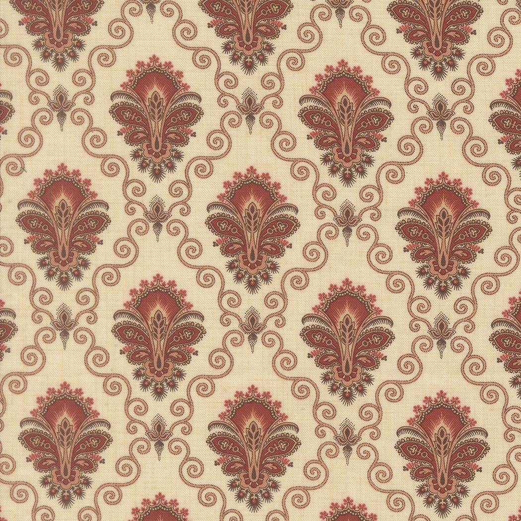 Multi-coloured Classic Prints Moda Fabric Moda Le Jardin Rouge - The Sewing Studio