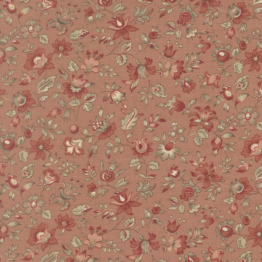 Multi-coloured Floral Moda Fabric Moda Le Jardin Rouge - The Sewing Studio