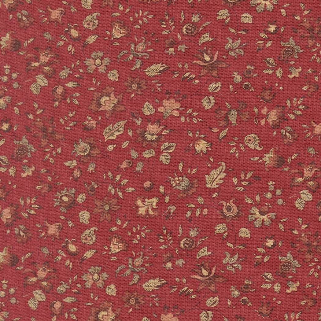 Red Floral Moda Fabric Moda Le Jardin Rouge - The Sewing Studio