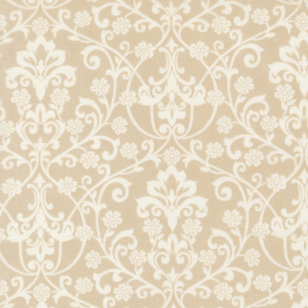 Creams and Naturals Floral Moda Fabric Moda Breathtaking Blues - The Sewing Studio