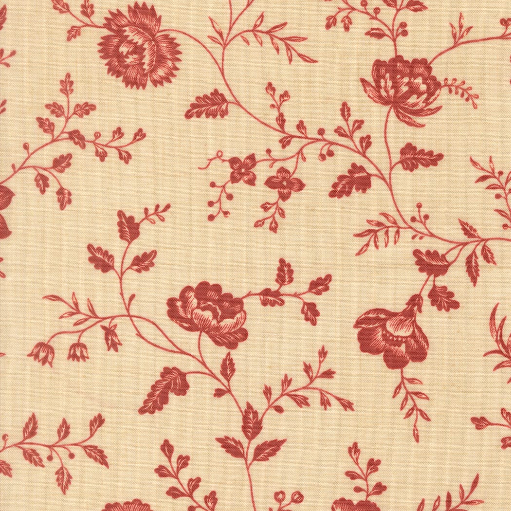 Multi-coloured Floral Moda Fabric Moda Le Jardin Rouge - The Sewing Studio