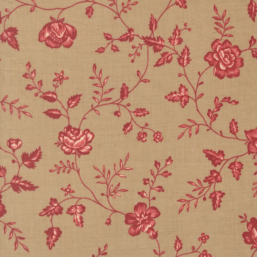 Multi-coloured Floral Moda Fabric Moda Le Jardin Rouge - The Sewing Studio