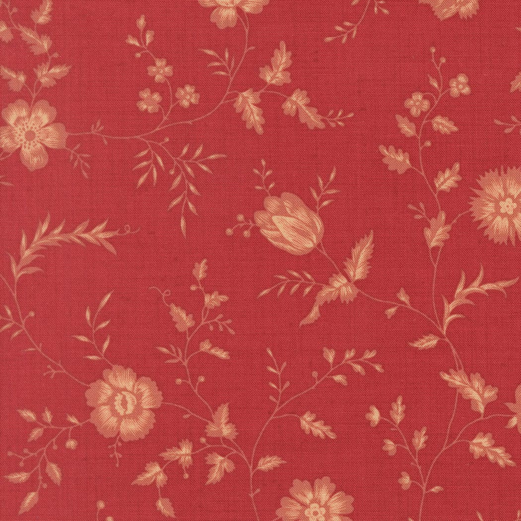 Red Floral Moda Fabric Moda Le Jardin Rouge - The Sewing Studio