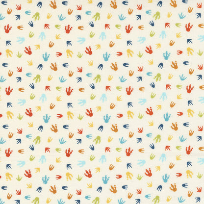 Multi-coloured Childrens, Dinosaurs, Small Print Moda Fabric Moda Stomp Stomp Roar Fabric - The Sewing Studio