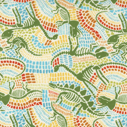 Multi-coloured Childrens, Dinosaurs Moda Fabric Moda Stomp Stomp Roar Fabric - The Sewing Studio