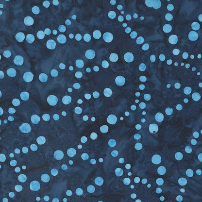 Blue Hand Dyed, Spots and Dots Moda Fabric Moda Blue Ridge Batiks - The Sewing Studio
