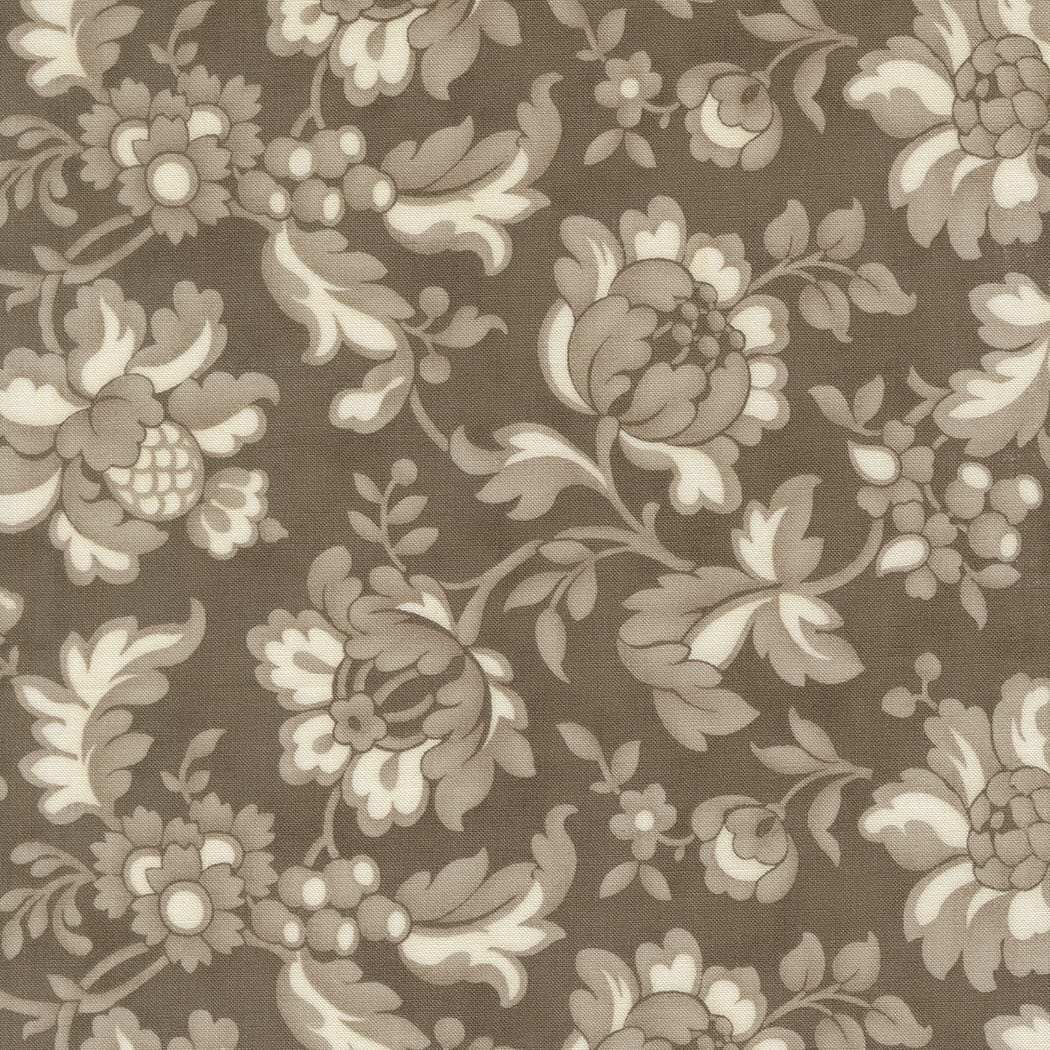 Grey Floral Moda Fabric Moda Dearly Beloved in Embrace Damask Floral Dovetail - The Sewing Studio