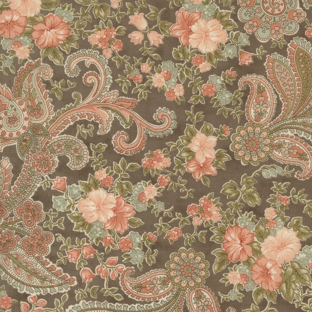 Grey Floral Moda Fabric Moda Dearly Beloved in Enchantment Paisley Dovetail - The Sewing Studio