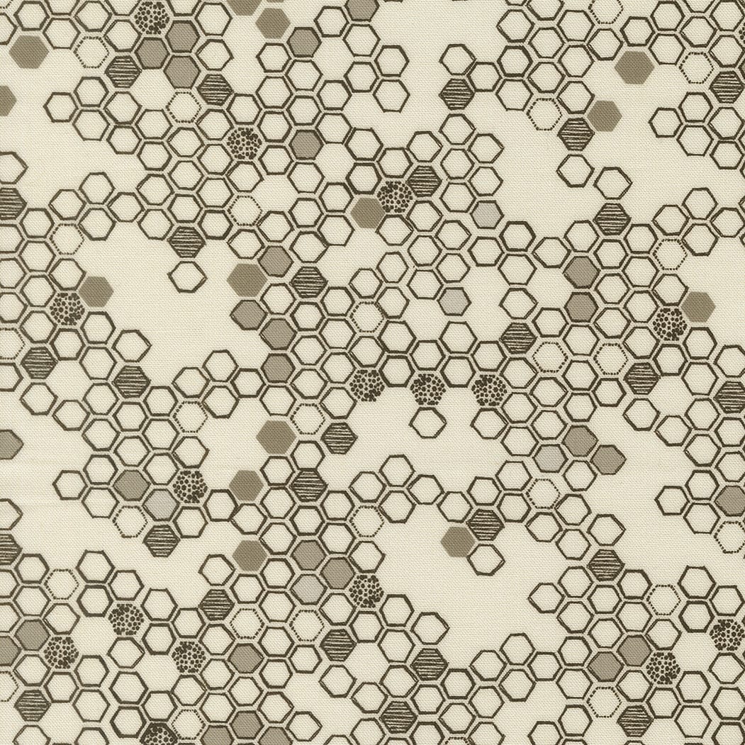 Creams and Naturals Floral Moda Fabric Moda Pollinators in Honeycomb Cloud - The Sewing Studio