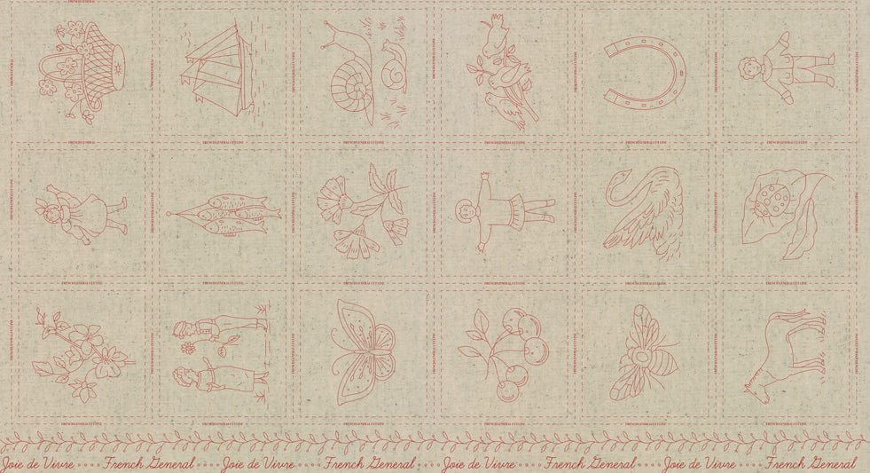 Moda Fabric Moda Joie De Vivre Panel  - The Sewing Studio