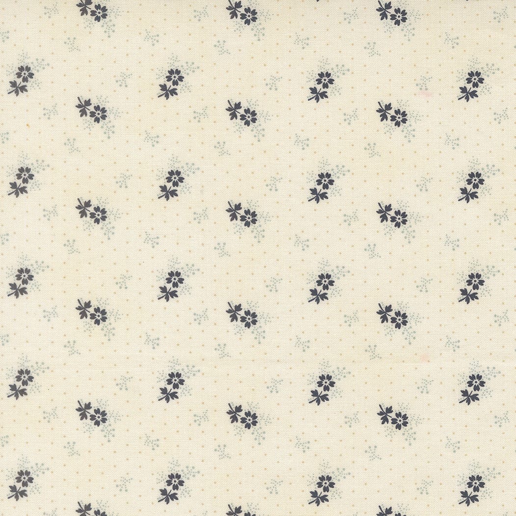 Creams and Naturals Floral Moda Fabric Moda Breathtaking Blues - The Sewing Studio